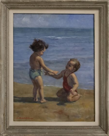 Amilcare Casati — Bimbi sulla spiaggia